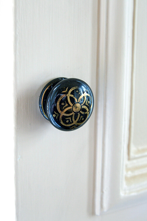 Door knob re-ebonised and gilded, Mansion House, Clifton, Bristol - i.d.space